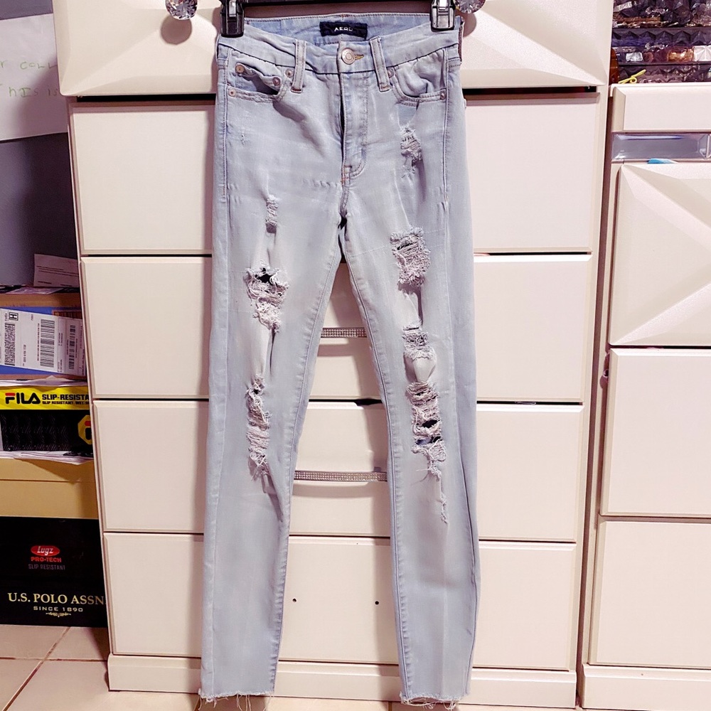 Aeropostale High-rise Distress Jeggings